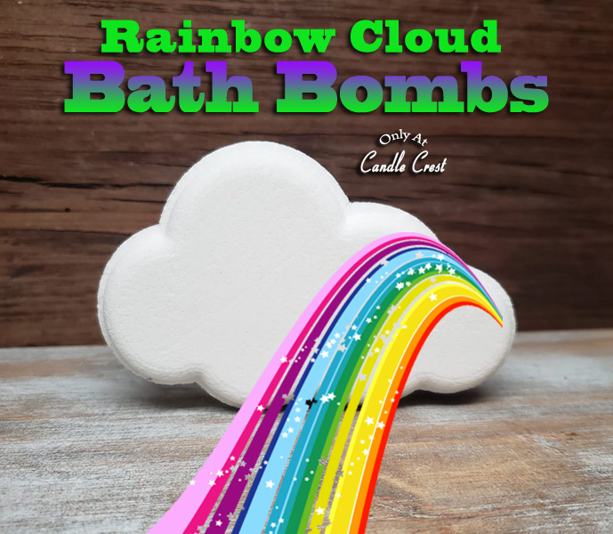 Rainbow Cloud Bath Bomb | Candle Crest Soy Candles Inc